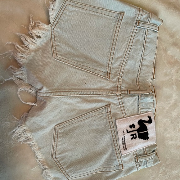 NWT Chaser Sandrine Rose Denim Cutoff Shorts Neon - Picture 3 of 11